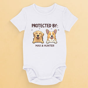 Our Little Baby's Friends - Dog & Cat Personalized Custom Baby Onesie - Baby Shower Gift, Gift For Pet Lovers, Pet Owners