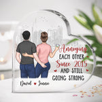 You Are The Only One I Need - Couple Personalized Custom Heart Shaped Acrylic Plaque - Gift For Husband Wife, Anniversary