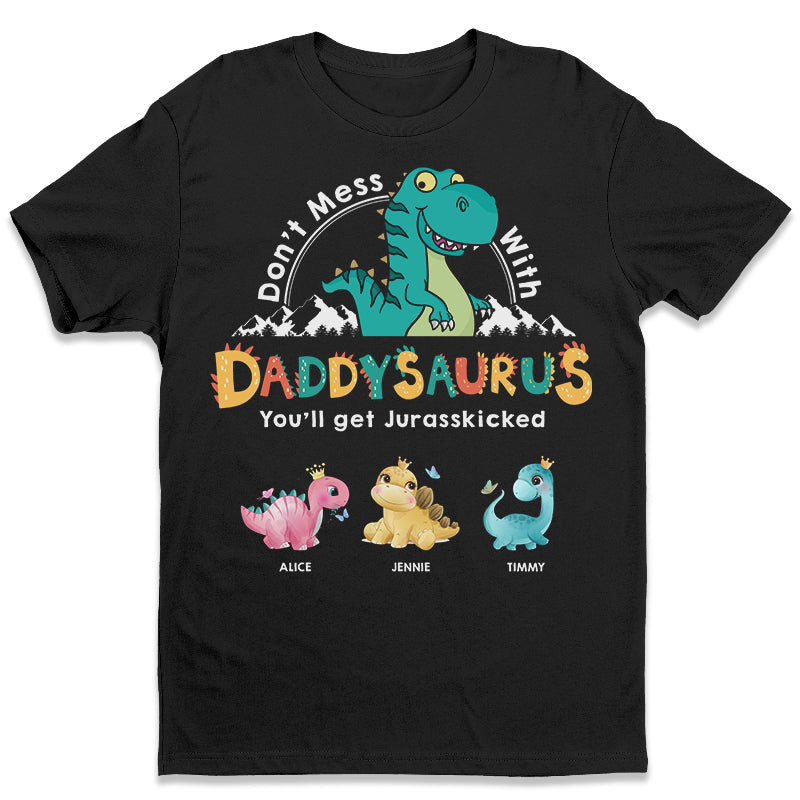 My Papasaurus Is The Best - Family Personalized Custom Unisex T-shirt, Hoodie, Sweatshirt - Father's Day, Birthday Gift For Dad