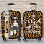 Custom Name Leopard Travel Gifts for Women - Personalized Luggage Cover