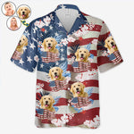 Custom Photo I Need Vitamin Sea - Dog & Cat Personalized Custom Unisex Patriotic Tropical Hawaiian Aloha Shirt - Independence Day, 4th Of July, Summer Vacation Gift, Gift For Dog Lovers, Pet Lovers