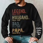 Custom Name Family Role Gifts for Dad - Personalized Sweater