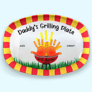 My Daddy, My Master - Family Personalized Custom Platter - Father's Day, Birthday Gift For Dad