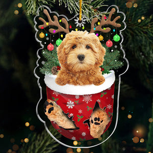 Yappy Holidays - Dog Personalized Custom Ornament - Acrylic Custom Shaped - Christmas Gift For Pet Owners, Pet Lovers