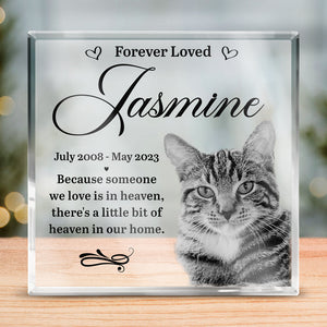 Custom Photo Someone We Love Is In Heaven - Memorial Personalized Custom Square Shaped Acrylic Plaque - Sympathy Gift, Gift For Pet Owners, Pet Lovers