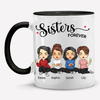 Always Sisters - Bestie Personalized Custom Accent Mug - Gift For Best Friends, BFF, Sisters