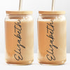 Love Yourself - Personalized Custom Glass Cup, Iced Coffee Cup - Birthday Gift, Gift For Yourself