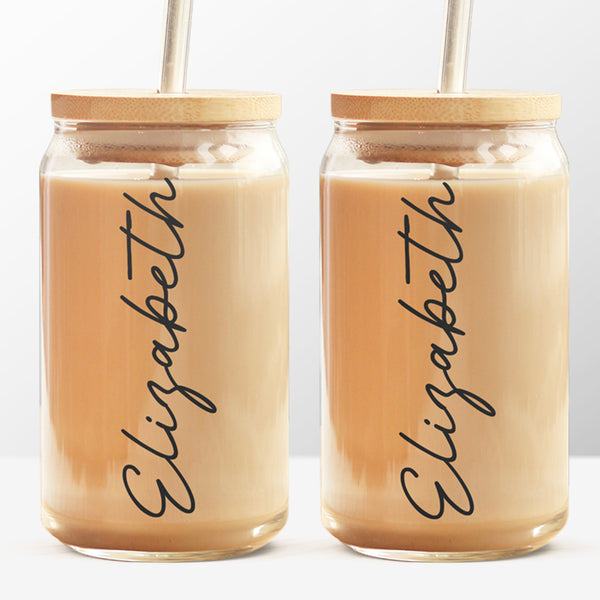 Daily Reminders - Personalized Custom Glass Cup, Iced Coffee Cup - Bir -  Pawfect House ™