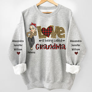 Grandkids Are The Greatest Gift - Family Personalized Custom Unisex Sweatshirt With Design On Sleeve - Christmas Gift For Mom, Grandma