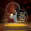 You Are All My Stars - Couple Personalized Custom Heart Shaped 3D LED Light - Gift For Husband Wife, Anniversary