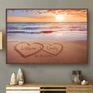 Beach Life Is Better With You - Couple Personalized Custom Horizontal Poster - Gift For Husband Wife, Anniversary