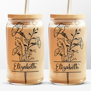 Be Yourself - Personalized Custom Glass Cup, Iced Coffee Cup - Birthday Gift, Gift For Yourself