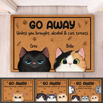 Go Away Unless You Brought Alcohol & Cat Treats - Cat Personalized Custom Decorative Mat - Gift For Pet Owners, Pet Lovers