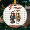 You're The She To My Nanigans - Bestie Personalized Custom Ornament - Ceramic Round Shaped - Christmas Gift For Best Friends, BFF, Sisters