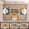 We Rule The House - Cat Personalized Custom Decorative Mat - Gift For Pet Owners, Pet Lovers