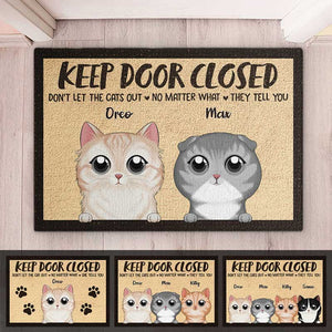 Don't Let My Fur Babies Out - Cat Personalized Custom Decorative Mat - Gift For Pet Owners, Pet Lovers
