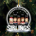Custom Name Funny Christmas Sibling Gifts - Personalized Ornament