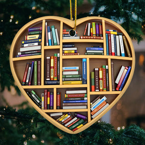Books May Well Be The Only True Magic - Ceramic Heart Shaped Ornament - Christmas Gift For Book Lovers