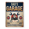 Hey, Toys Fixed Free Here! - Family Personalized Custom Home Decor Metal Sign - Father's Day, House Warming Gift For Dad