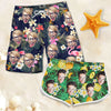 Custom Photo Tropical Island - Personalized Couple Beach Shorts - Gift For Couples, Husband Wife