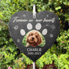Custom Photo You Left Paw Prints On Our Hearts - Memorial Personalized Memorial Garden Slate & Hook - Sympathy Gift, Gift For Pet Owners, Pet Lovers
