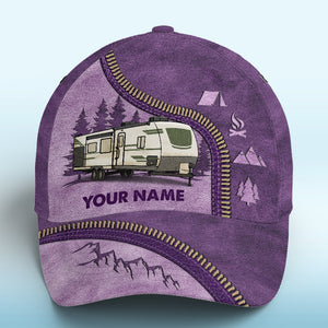 Where Memories Are Made And Adventures Begin - Camping Personalized Custom Hat, All Over Print Classic Cap - Gift For Camping Lovers