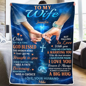 Wrap Yourself Up In This Blanket - Couple Personalized Custom Blanket - Gift For Husband Wife, Anniversary