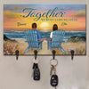We Are Here, Together - Couple Personalized Custom Rectangle Shaped Key Hanger, Key Holder - Gift For Husband Wife, Anniversary