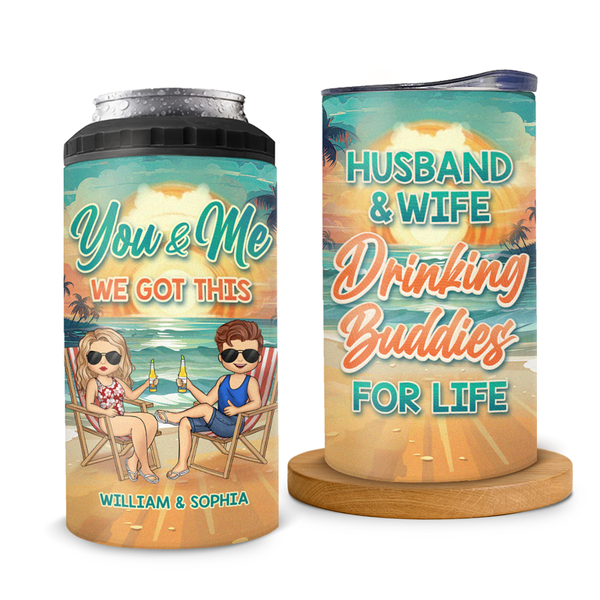 Best Bonus Dad Ever - Family Personalized Custom 4 In 1 Can Cooler Tum -  Pawfect House ™