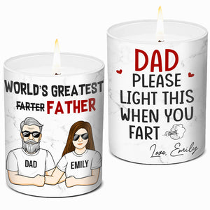 Dad, Please Light This - Family Personalized Custom Smokeless Scented Candle - Father's Day, Birthday Gift For Dad