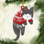 All I Want For Christmas Is A Cat By My Side - Cat Personalized Custom Ornament - Acrylic Custom Shaped - Christmas Gift For Pet Owners, Pet Lovers