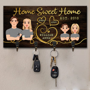 Welcome To Our Sweet Home - Family Personalized Custom Key Hanger
