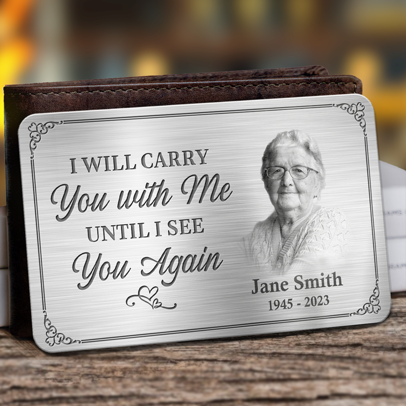 Personalised Metal Wallet Card - Engrave Your Own Message, Gift For Him, Her, Mum, Dad, Son, Daughter