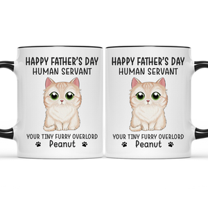 Good Morning Human Servant - Cat Personalized Custom Accent Mug - Father's Day, Mother's Day, Gift For Pet Owners, Pet Lovers