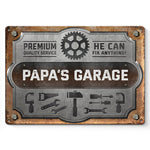 My Papa Can Fix Everything - Family Personalized Custom Home Decor Metal Sign - Father's Day, House Warming Gift For Dad