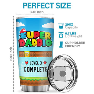 You Are Our Super Daddio - Family Personalized Custom Tumbler - Birthday Gift For Mom, Dad