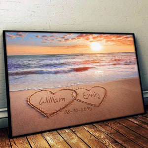 Beach Life Is Better With You - Couple Personalized Custom Horizontal Poster - Gift For Husband Wife, Anniversary