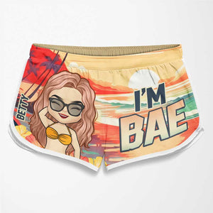 If Lost, Return To My Bae - Funny Personalized Custom Tropical Hawaiian Aloha Couple Beach Shorts - Summer Vacation Gift, Birthday Party Gift For Husband Wife