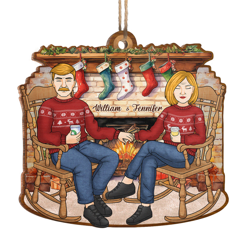 'Tis The Season For Loving You - Couple Personalized Custom Ornament - Wood Custom Shaped - Christmas Gift For Husband Wife, Anniversary