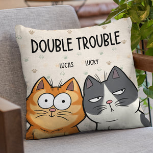 We're The Trouble - Cat Personalized Custom Pillow - Gift For Pet Owners, Pet Lovers