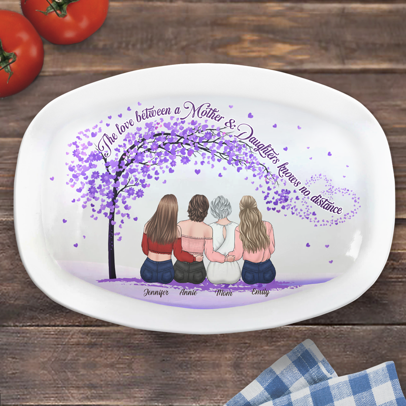 The Eternal Love Between Us - Family Personalized Custom Platter - Mother's Day, Birthday Gift For Mom