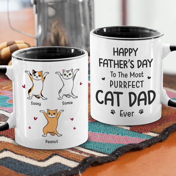 Personalized cat dad mug hotsell