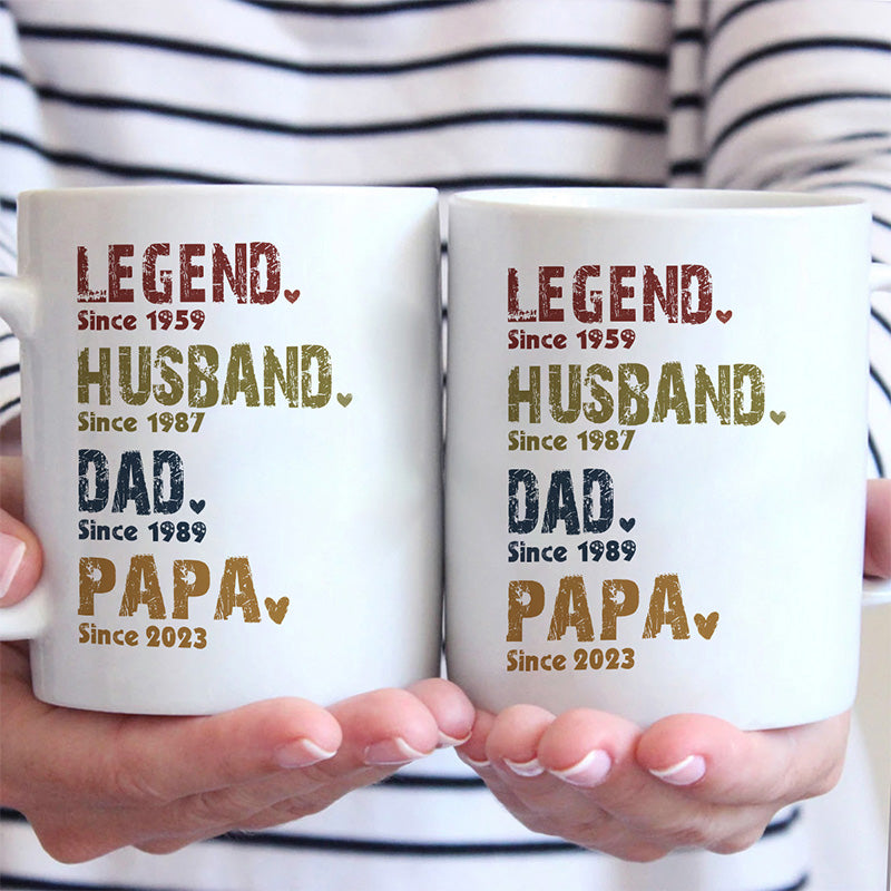 Heroes In Our Hearts - Family Personalized Custom Mug - Gift For Dad