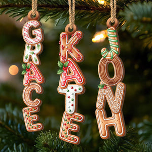 Custom Wooden Ornament - Personalized Christmas Birthday Gifts For Mom, Dad, Brother, Sister, Kids - Our Family Our Greatest Word