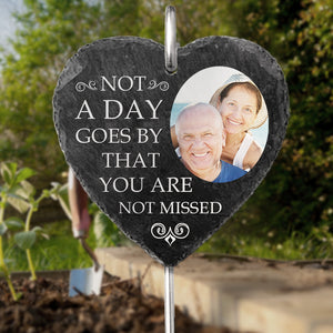 Custom Photo You Will Always Be Remembered - Memorial Personalized Memorial Garden Slate & Hook - Sympathy Gift For Family Members