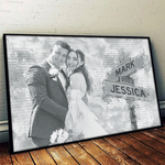 Custom Photo Street Sign Wedding Gifts for Couples - Personalized Poster