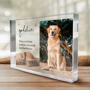 Custom Photo There Is A Heaven In Our Home - Memorial Personalized Custom Rectangle Shaped Acrylic Plaque - Sympathy Gift, Gift For Pet Owners, Pet Lovers