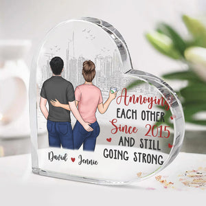 You Are The Only One I Need - Couple Personalized Custom Heart Shaped Acrylic Plaque - Gift For Husband Wife, Anniversary