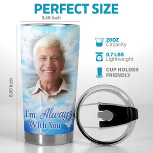 Custom Photo Greatly Loved Deeply Missed - Memorial Personalized Custom Tumbler - Sympathy Gift For Family Members