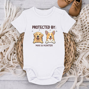 Our Little Baby's Friends - Dog & Cat Personalized Custom Baby Onesie - Baby Shower Gift, Gift For Pet Lovers, Pet Owners